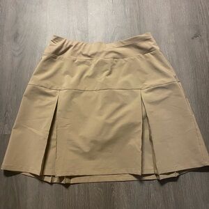 Lands' End Tan Pleated Skirt